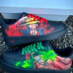 [Custom Luffy Vs Zoro One piece] Air Force 1 Skateboarding Shoes Unisex