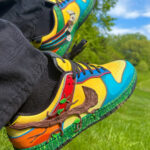 [Custom Kids Next Door] Dunk Skateboarding Shoes Unisex Gray/Black