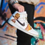[Custom Groot] Air Jordan 1 Mid Top Unisex Skateboarding Shoes - Image 2