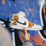 [Custom Groot] Air Jordan 1 Mid Top Unisex Skateboarding Shoes