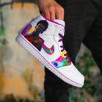 [Custom Spiderman - Miles] Air Jordan 1 Mid Top Unisex Skateboarding Shoes - Image 2