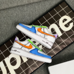 [Custom 2D blue Green Purple]  Air Force 1 Skateboarding Shoes Women's - Image 2