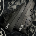 [Custom 3D Black and silver]  Air Force 1 Skateboarding Shoes Unisex