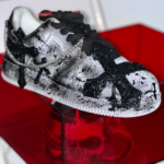 [Custom Women's cross in black and grey]  Air Force 1 Skateboarding Shoes Women's - Image 7