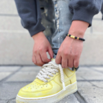 [Custom Women's low-top dyed yellow QD]  Air Force 1 Skateboarding Shoes Women's - Image 2