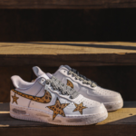 [Custom limited edition white and brown]  Air Force 1 Skateboarding Shoes Unisex - Image 2