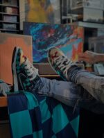 [Custom Demon Slayer - Tanjiro] Air Jordan 1 High Top Unisex Skateboarding Shoes Green/Black - Image 6