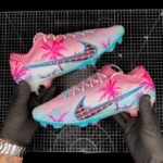 [Custom Coconut Breeze & Ocean Rhyme] Zoom Mercurial Vapor Basketball Shoes Unisex Pink/Blue