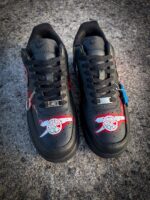 [Customized Hand-painted Arsenal] Air Force 1 Low-top Shoes Unisex Black/Red - Image 4