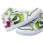 [Custom Popeye] Air Jordan 1 High Top Unisex Skateboarding Shoes Hand-painted - Image 2