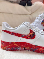 [Customized Fruity Pebbles,Color Inkjet] Air Force 1 Shoes Unisex Red/White - Image 7
