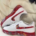 [Customized Fruity Pebbles,Color Inkjet] Air Force 1 Shoes Unisex Red/White