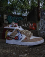 [Customized Pipe] Dunk Low-top Shoes Unisex Brown Couture Sneakers - Image 2