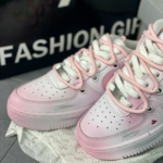 [Custom Pink Lover]  Air Force 1 Skateboard Shoes White/Pink - Image 7