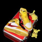 [Custom Pikachu Full Diamond] Air Jordan High - Top Skateboarding Shoes Unisex - Image 3