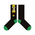 Puppy Diary - Spring & Summer New Cartoon Illustration Vintage Checkered Star Mid-Calf Socks (Cotton, Women's, 5 Pairs, Size 35-42) - Image 6