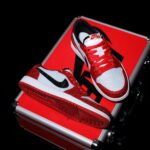 [Custom Red and White Full Diamond] Air Jordan 1 Chicago Low - Top Skateboarding Shoes Unisex - Image 3