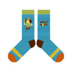 Puppy Diary - Spring & Summer New Cartoon Illustration Vintage Checkered Star Mid-Calf Socks (Cotton, Women's, 5 Pairs, Size 35-42) - Image 2