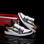[Custom Black Gold Dragon Pattern Embroidery] Air Jordan Low - Top Skateboarding Shoes Unisex - Image 3