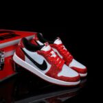 [Custom Red and White Full Diamond] Air Jordan 1 Chicago Low - Top Skateboarding Shoes Unisex - Image 5