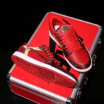 [Custom Red and White - Embroidered Style] Air Jordan Low - Top Skateboarding Shoes Unisex - Image 7