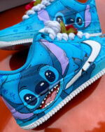 [Customized Stitch] Air Force 1 Low-top Shoes Hand-drawn Unisex Blue - Image 3
