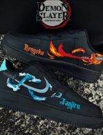 [Customized Kimetsu no Yaiba - Rengoku & Tanjiro] Air Force 1 Anime Shoes Unisex - Image 2