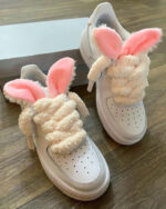 [Customized Plush Bunny Ears] Air Force 1 Low-Top Shoes Unisex - Image 2