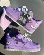 [Customized AF1×KAWS] Air Force 1 Graffiti Distressed Shoes Unisex Cyan/Red/Purple/Pink/Green - Image 11