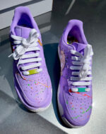 [Customized Rugrats - Chucky & Tommy] Air Force 1 Shoes Unisex Hand Painted Purple - Image 3