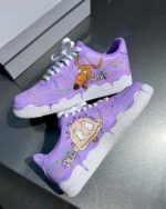 [Customized Rugrats - Chucky & Tommy] Air Force 1 Shoes Unisex Hand Painted Purple - Image 2