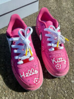 [Customized Kitty] Air Force 1 Shoes Unisex Hand Painted Pink - Image 5