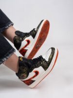 [Custom Blazing Flame  Golden Dragon] Air Jordan High - Top Skateboarding Shoes Unisex - Image 3