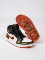[Custom Blazing Flame  Golden Dragon] Air Jordan High - Top Skateboarding Shoes Unisex - Image 2