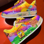 [Customized SpongeBob SquarePants - Sunset] Air Force 1 Low-top Shoes Hand-drawn Unisex