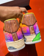 [Customized SpongeBob SquarePants - Sunset] Air Force 1 Low-top Shoes Hand-drawn Unisex - Image 5