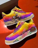 [Customized SpongeBob SquarePants - Sunset] Air Force 1 Low-top Shoes Hand-drawn Unisex - Image 2