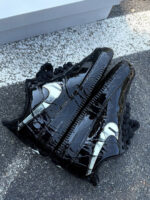 [Custom Venom - Patent Leather] Air Force 1 Low - Top Unisex Skateboarding Shoes Black - Image 3