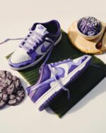 [Customized Blueberry Ice Cream] Dunk Low-top Shoes Unisex Purple - Image 2