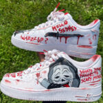 [Custom Scary Movie Graffiti] Air Force 1 Skateboarding Shoes Unisex Low-top