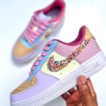 [Custom Skittles Ice Cream] Air Force 1 Unisex Low - Top Skateboarding Shoes