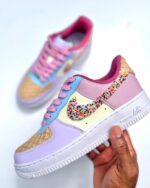 [Custom Skittles Ice Cream] Air Force 1 Unisex Low - Top Skateboarding Shoes