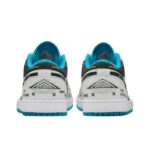 [Custom Cyber Mint Candy] Air Jordan 1 Low Unisex White/Blue/Green - Image 4
