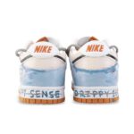 [Custom Drippy Sense] Dunk Low Skateboard Shoes Unisex Orange/Blue - Image 4