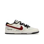 [Custom - Grid 1976] Dunk Skateboarding Shoes Unisex White/Red - Image 3
