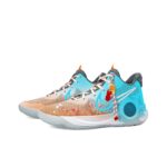 [Custom Azure-Orange Obscure Flame] KD Trey 5 IX Basketball Shoes Unisex Mid-Top Blue/Orange - Image 2