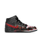[Custom Joker - It] Air Jordan 1 Mid Top Unisex Skateboarding Shoes Black/Red - Image 3
