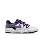 [Custom Backlit Flight] Full Force Purple Ink Graffiti Skateboarding Shoes Unisex - Image 3
