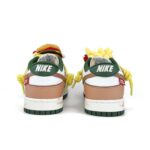 [Custom Hamburger & French Fries] Dunk Low Skateboarding Shoes Unisex Brown/Green - Image 2