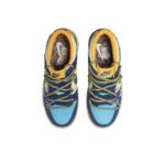 [Custom Lie Fallow] Dunk Low Skateboard Shoes Unisex Beige/Blue - Image 4